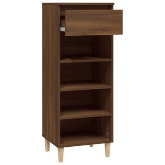 Schoenenkast 40x36x105 cm bewerkt hout bruin eikenkleur 4