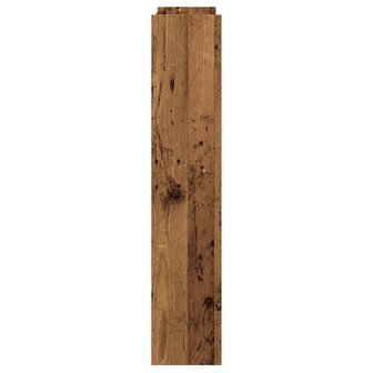 Wandschoenenkast 80x18x90 cm bewerkt hout oud houtkleurig 5