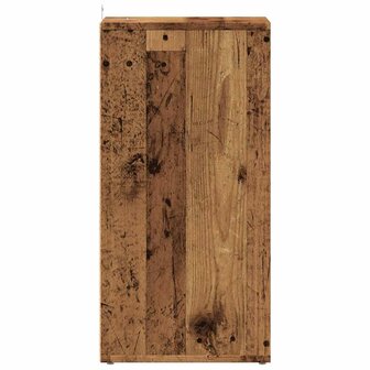 Schoenenkast 32x35x70 cm bewerkt hout oud houtkleurig 5