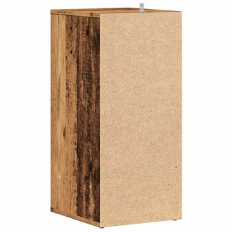 Schoenenkast 32x35x70 cm bewerkt hout oud houtkleurig 6