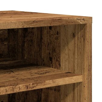 Schoenenkast 32x35x70 cm bewerkt hout oud houtkleurig 8