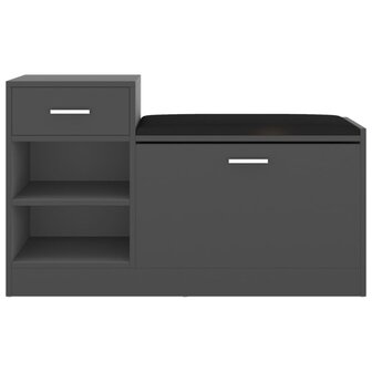 Schoenenbank 94,5x31x57 cm bewerkt hout grijs 3