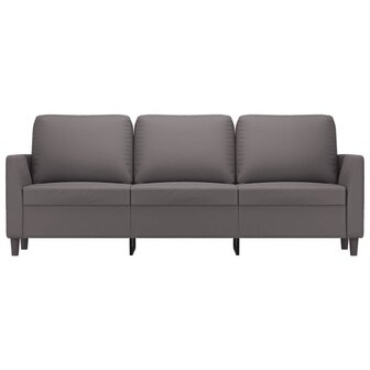 Driezitsbank 180 cm kunstleer grijs 3