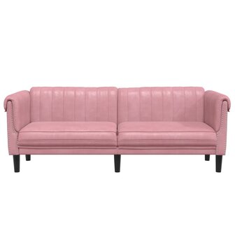 Driezitsbank fluweel roze 4