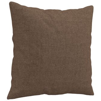Tweezitsbank met sierkussens 140 cm stof bruin 6