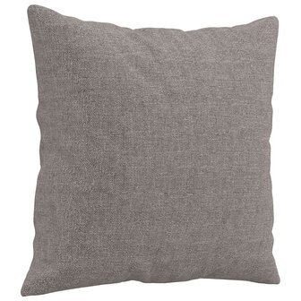 Tweezitsbank met sierkussens 140 cm stof taupe 6