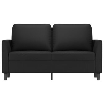 Tweezitsbank 120 cm kunstleer zwart 3