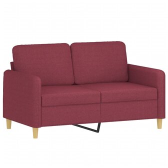 Tweezitsbank 120 cm stof wijnrood 2