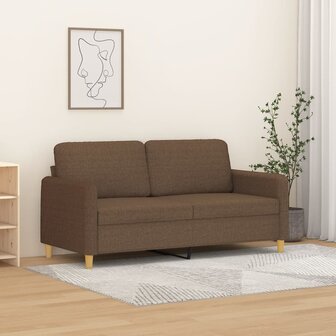 Tweezitsbank 140 cm stof bruin 1