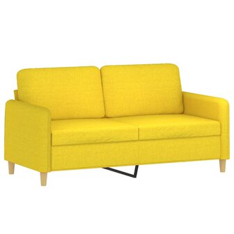 Tweezitsbank 140 cm stof lichtgeel 2