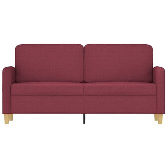 Tweezitsbank 140 cm stof wijnrood 3