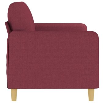 Tweezitsbank 140 cm stof wijnrood 4