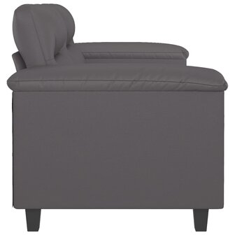 Tweezitsbank 120 cm kunstleer grijs 4