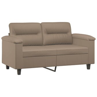 Tweezitsbank 120 cm kunstleer cappuccinokleurig 2