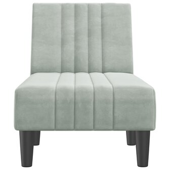 Chaise longue fluweel lichtgrijs 4