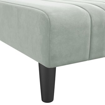 Chaise longue fluweel lichtgrijs 7