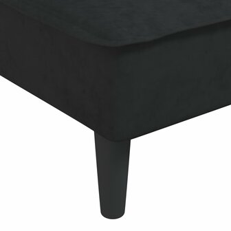 Chaise longue fluweel zwart 7