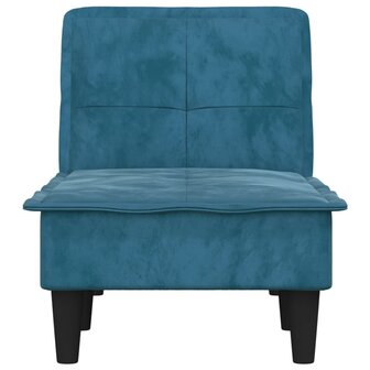 Chaise longue fluweel blauw 4