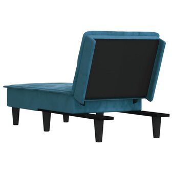 Chaise longue fluweel blauw 5