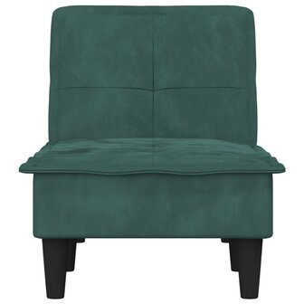 Chaise longue fluweel donkergroen 4