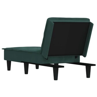 Chaise longue fluweel donkergroen 5