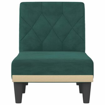 Chaise longue fluweel donkergroen 4