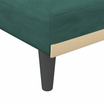 Chaise longue fluweel donkergroen 7