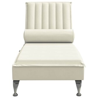 Massage chaise longue met bolster fluweel roze 4