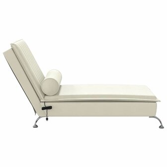 Massage chaise longue met bolster fluweel roze 5