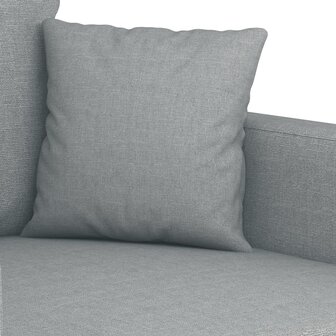 2-delige Loungeset met kussens stof lichtgrijs 5