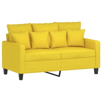 2-delige Loungeset met kussens stof lichtgeel 3