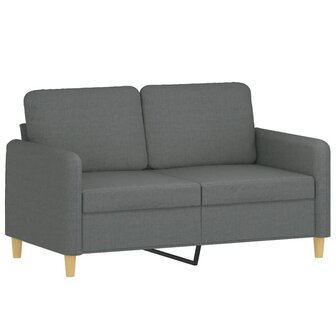 2-delige Loungeset met kussens stof donkergrijs 3
