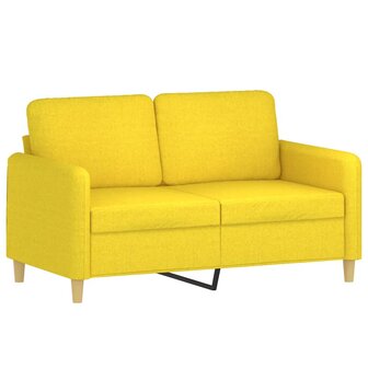 2-delige Loungeset met kussens stof lichtgeel 3