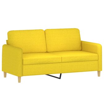 2-delige Loungeset met kussens stof lichtgeel 4