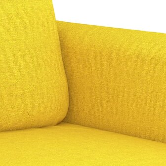 2-delige Loungeset met kussens stof lichtgeel 5