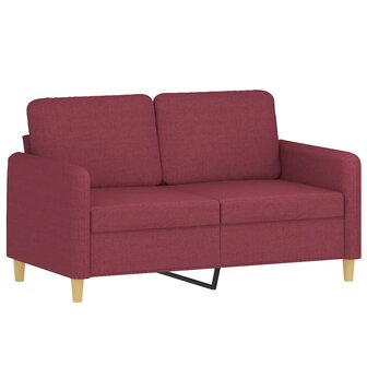 2-delige Loungeset met kussens stof wijnrood 3