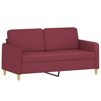 2-delige Loungeset met kussens stof wijnrood 4