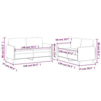 2-delige Loungeset met kussens stof wijnrood 7