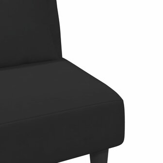 2-delige Loungeset met kussens fluweel zwart 9