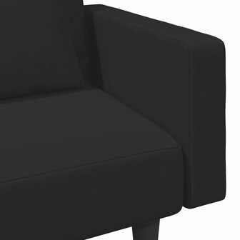 2-delige Loungeset met kussens fluweel zwart 9