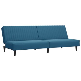 2-delige Loungeset fluweel blauw 4