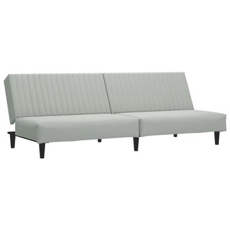 2-delige Loungeset fluweel lichtgrijs 4