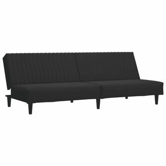 2-delige Loungeset fluweel zwart 4