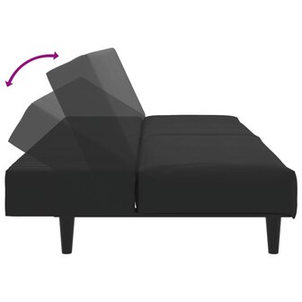 2-delige Loungeset fluweel zwart 6