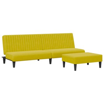 2-delige Loungeset fluweel geel 2