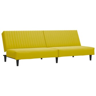 2-delige Loungeset fluweel geel 4