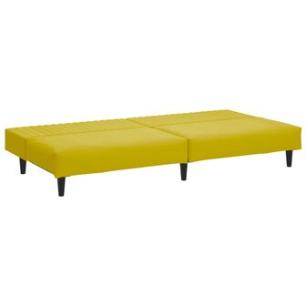 2-delige Loungeset fluweel geel 5