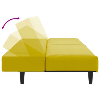 2-delige Loungeset fluweel geel 6