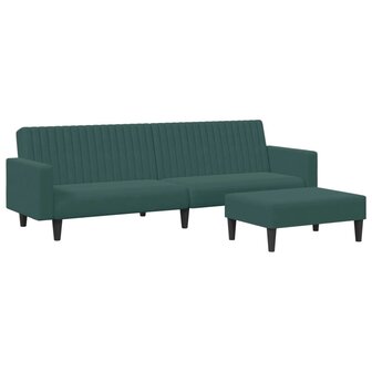 2-delige Loungeset fluweel donkergroen 2