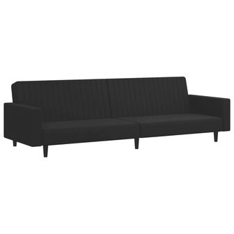 2-delige Loungeset fluweel zwart 4